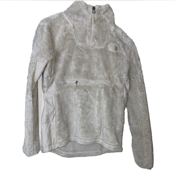 The North Face Tops - tan sherpa north face quarterzip wind breaker. warm and has a pocket in front